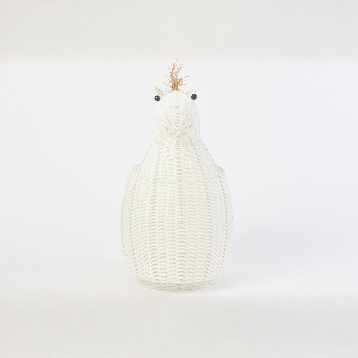 Plastic Horse Basket White J-Line