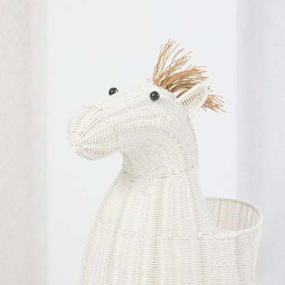 Plastic Horse Basket White J-Line