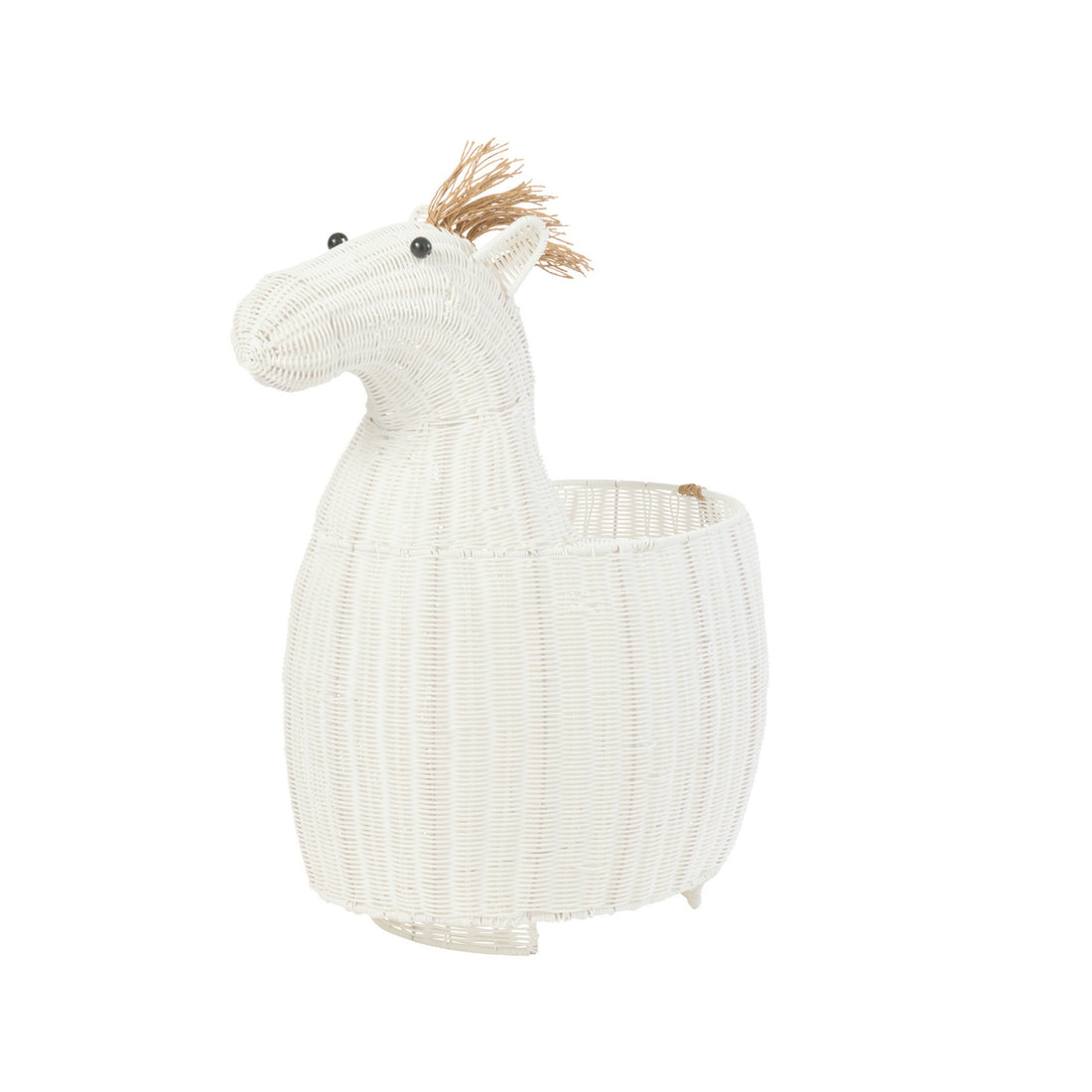 Plastic Horse Basket White J-Line