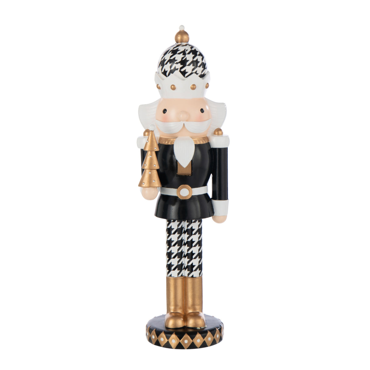 Nutcracker Pied-De-Poule Resin Multicolour Large H41cm J-Line