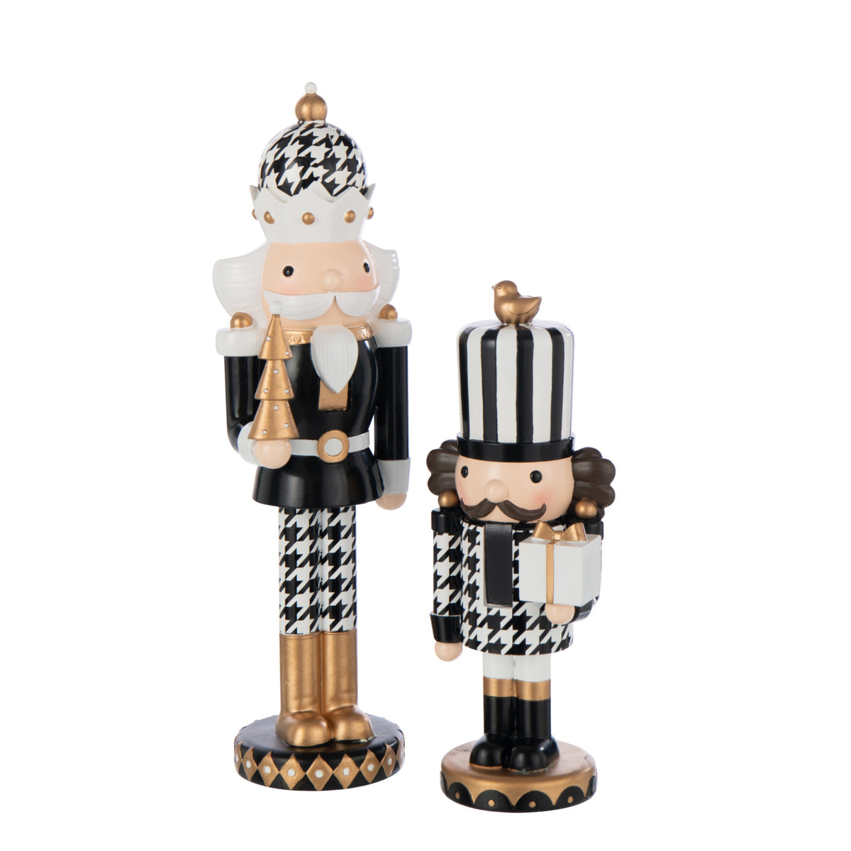 Nutcracker Pied-De-Poule Resin Multicolour Large H41cm J-Line