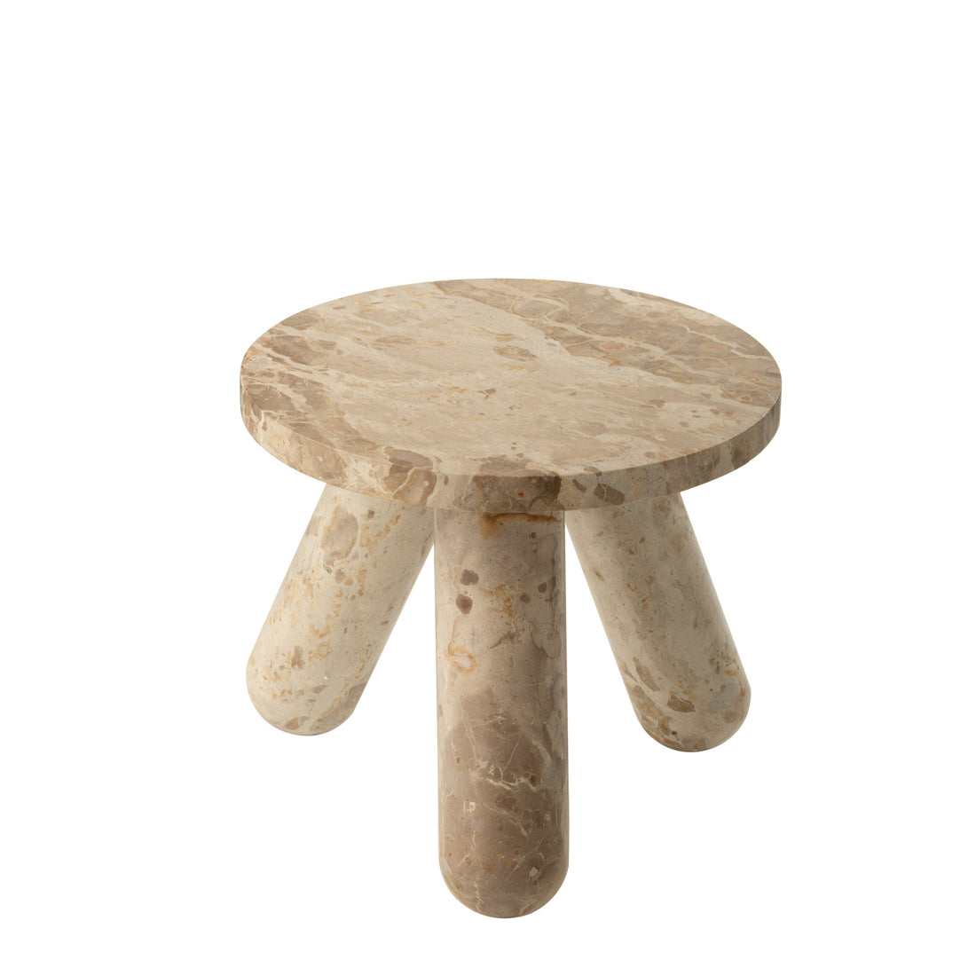 Side Table Round Marble Beige J-Line