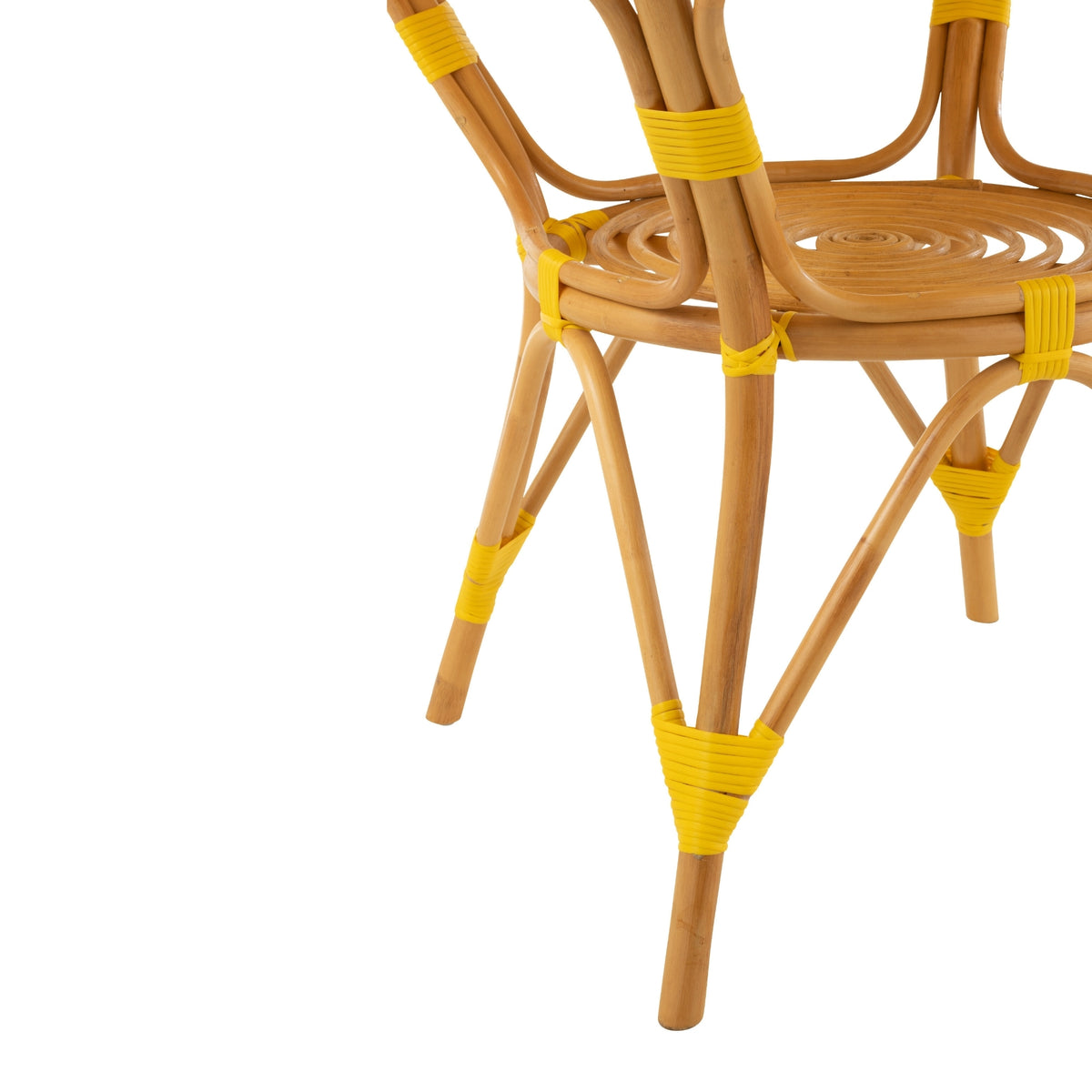 Dining Table Rattan Yellow/White J-Line