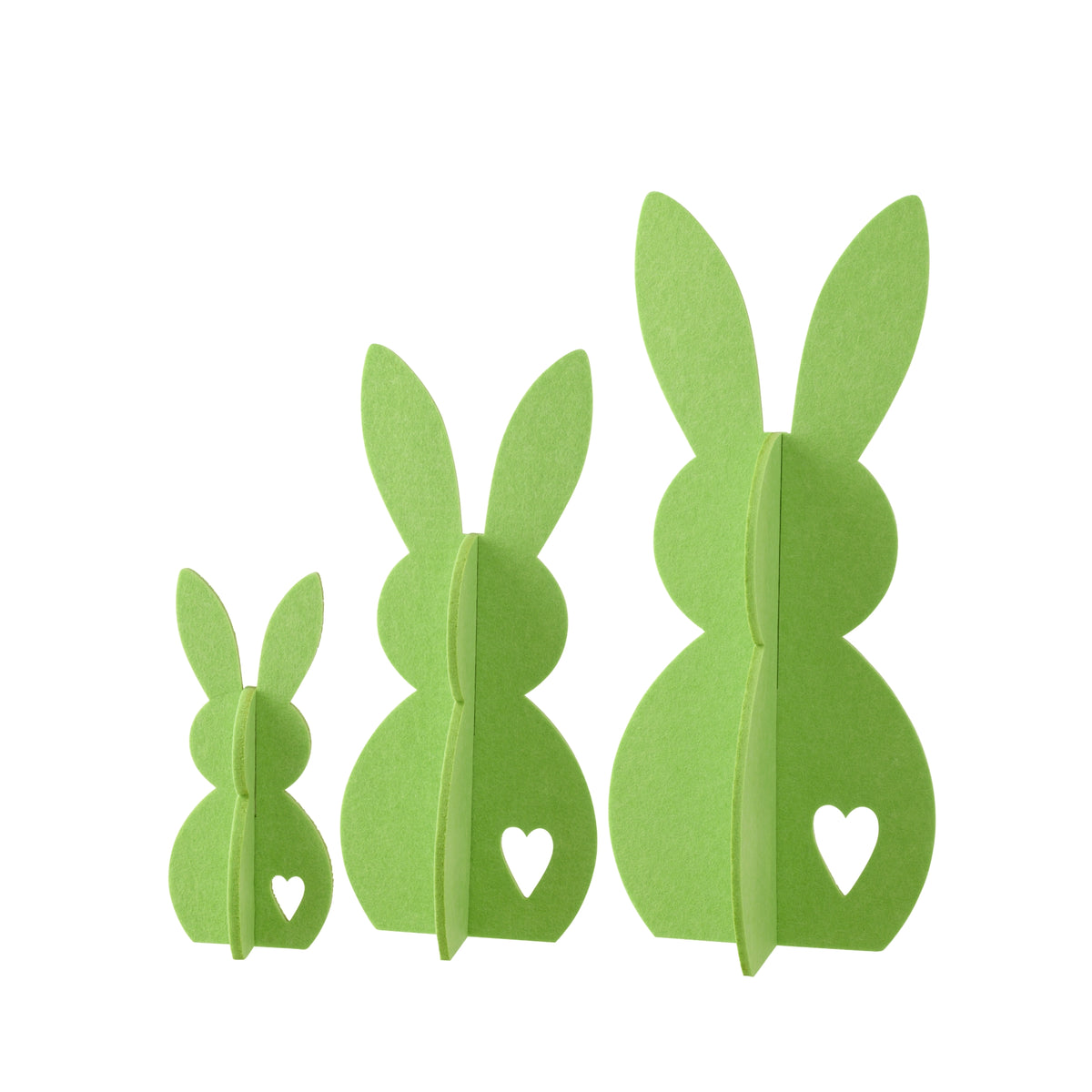 Easter Decoration Green Rabbit Felt Set of 3 J-Line