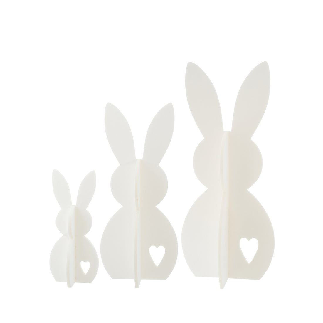 Easter Decoration White Rabbit Felt Set of 3 J-Line
