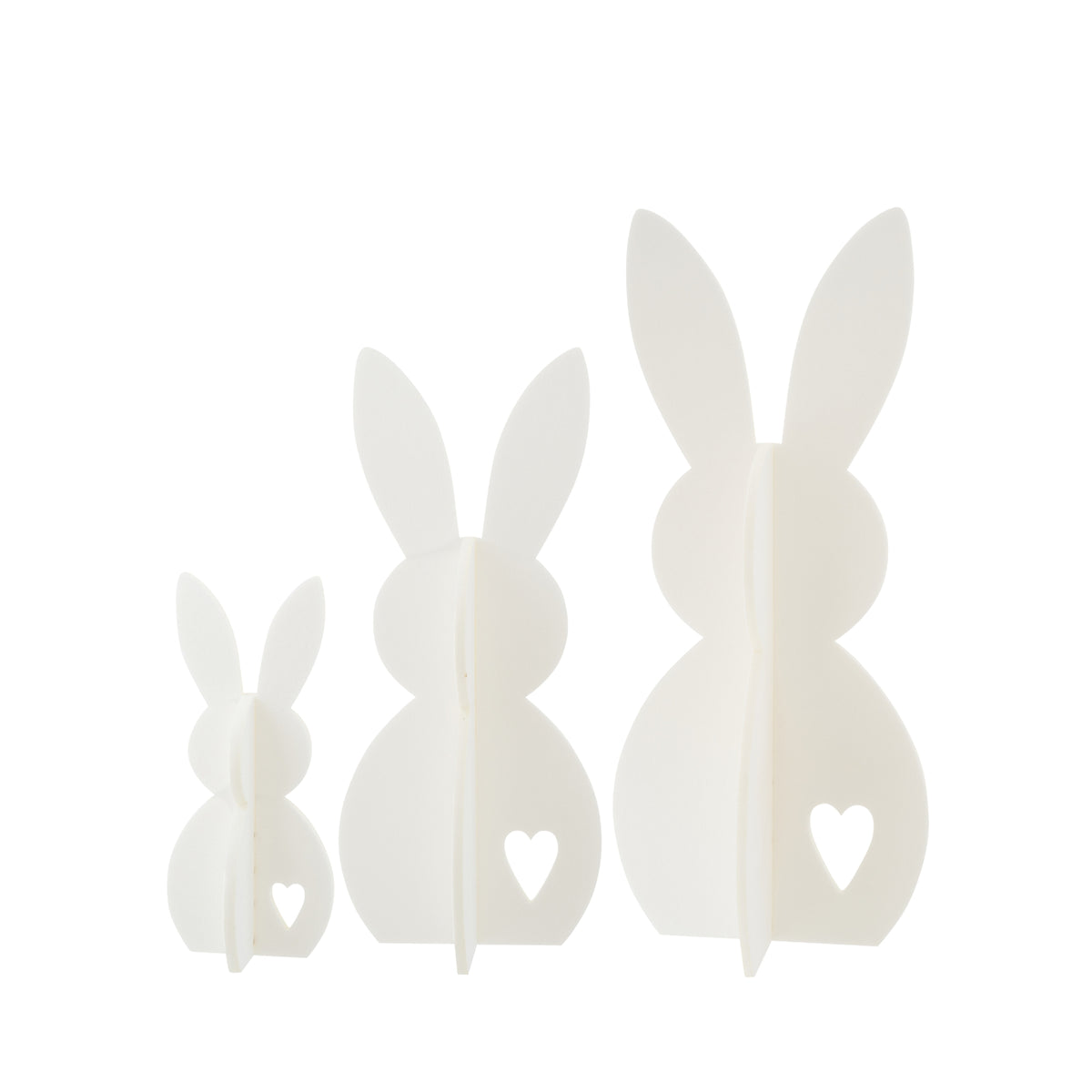 Easter Decoration White Rabbit Felt Set of 3 J-Line