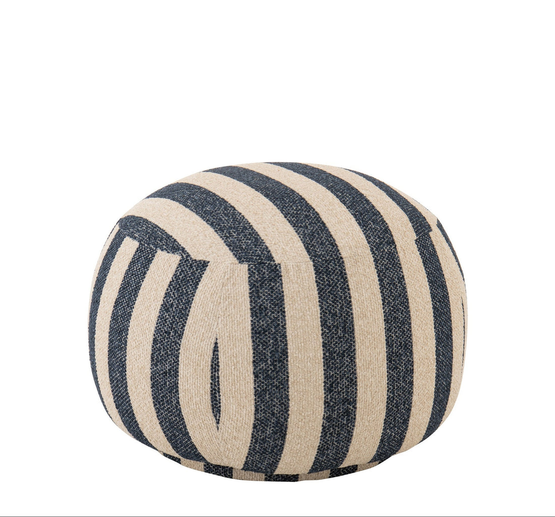 Pouf Striped Blue/Off-White J-Line