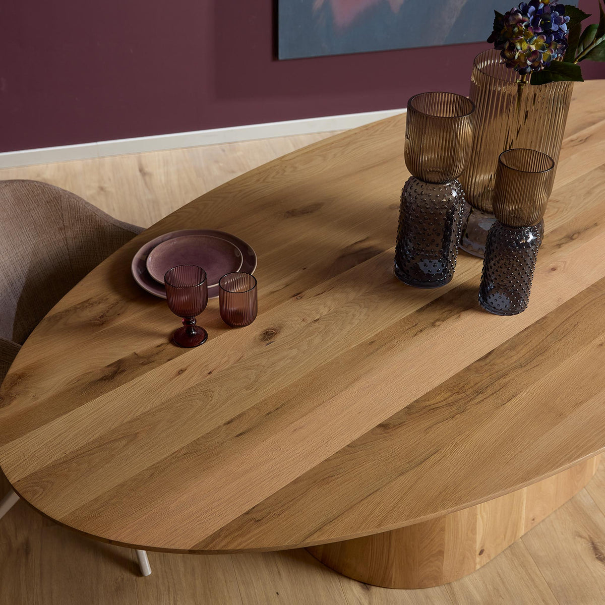 Riga Dining Table Natural Oak Oval 210cm Starfurn