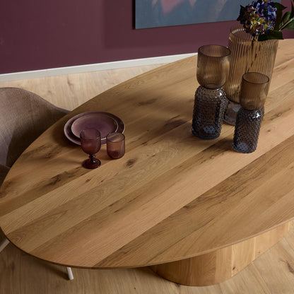 Riga Dining Table Natural Oak Oval 210cm Starfurn