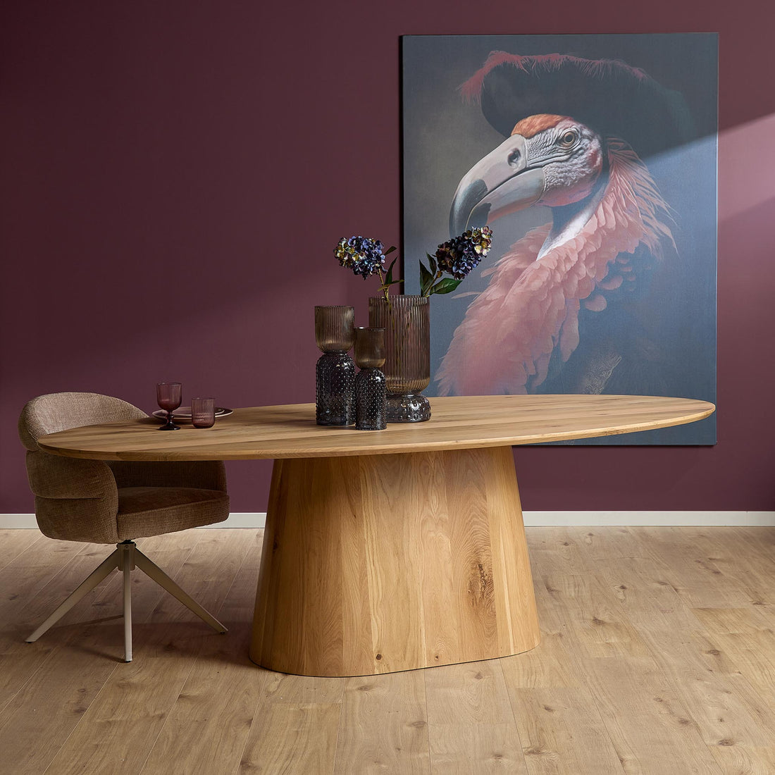 Riga Dining Table Natural Oak Oval 240cm Starfurn