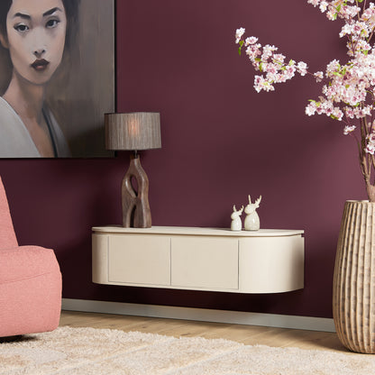Floating TV Stand Ambiance Natural Mango Wood 120cm Starfurn