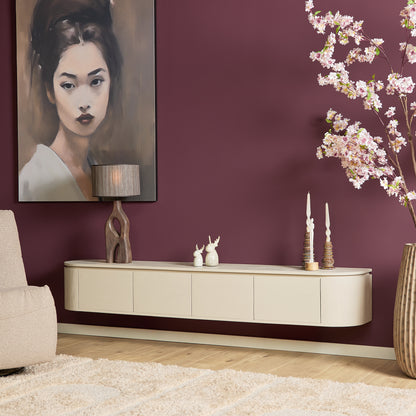 Floating TV Stand Ambiance Natural Mango Wood 120cm Starfurn