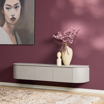 Floating TV Stand Ambiance Natural Mango Wood 120cm Starfurn