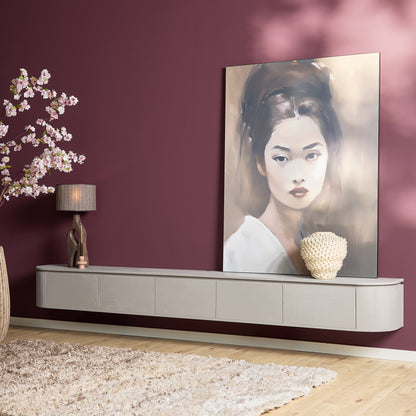 Floating TV Stand Ambiance Natural Mango Wood 120cm Starfurn