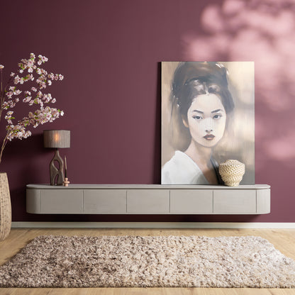 Floating TV Stand Ambiance Natural Mango Wood 120cm Starfurn