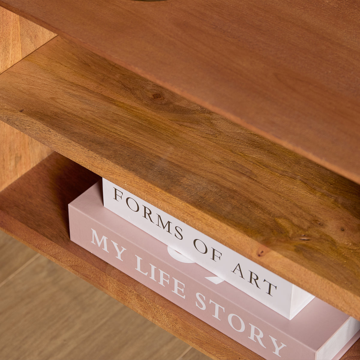 Floating TV Stand Ambiance Natural Mango Wood 120cm Starfurn