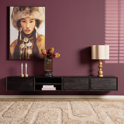 Floating TV Stand Ambiance Natural Mango Wood 120cm Starfurn