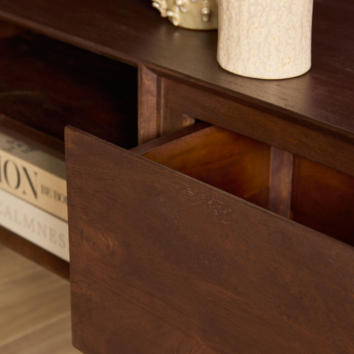 Floating TV Stand Ambiance Natural Mango Wood 120cm Starfurn