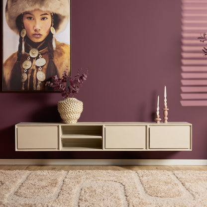 Floating TV Stand Ambiance Natural Mango Wood 120cm Starfurn