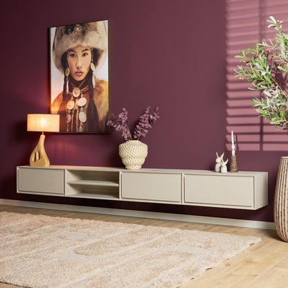 Floating TV Stand Ambiance Natural Mango Wood 120cm Starfurn