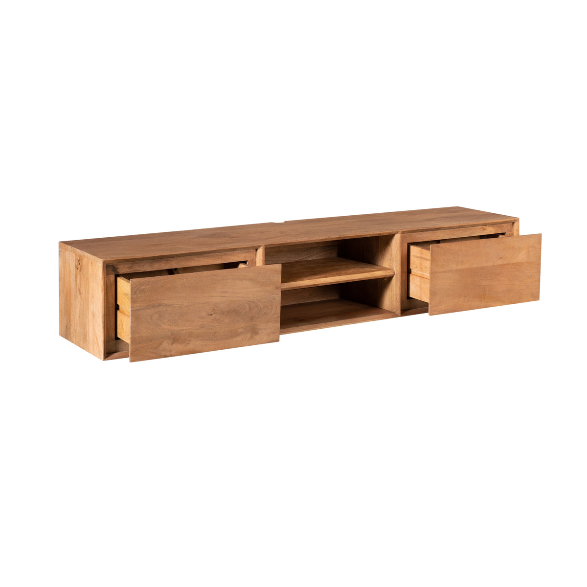 Floating TV Stand Ambiance Natural Mango Wood 160cm Starfurn