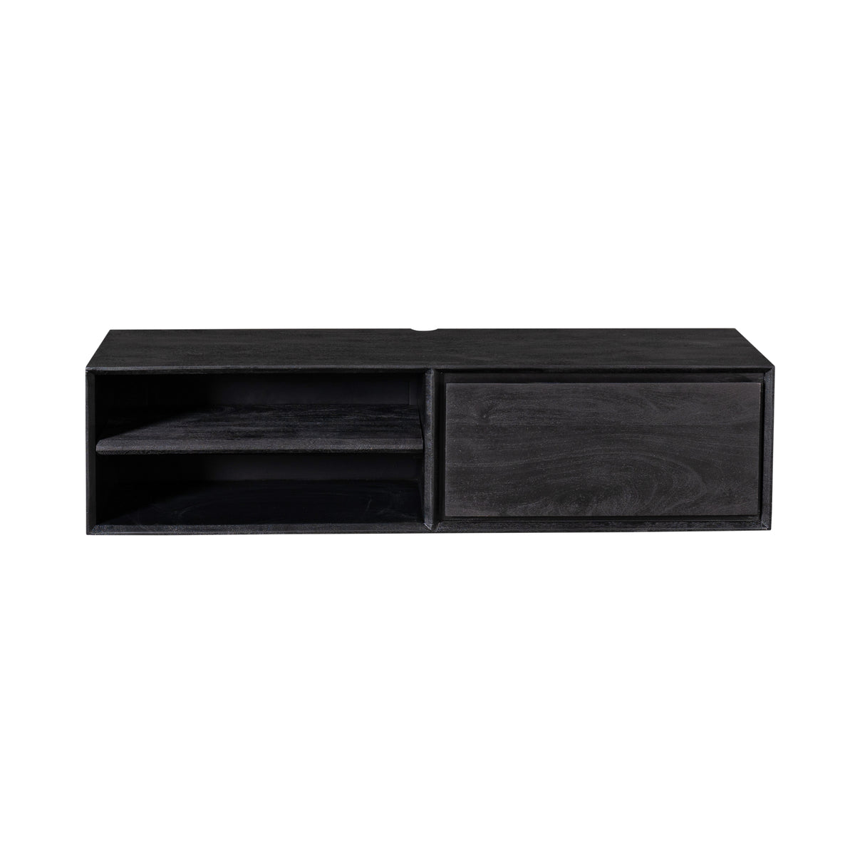 Floating TV Stand Ambiance Mango Wood Black 120cm Starfurn