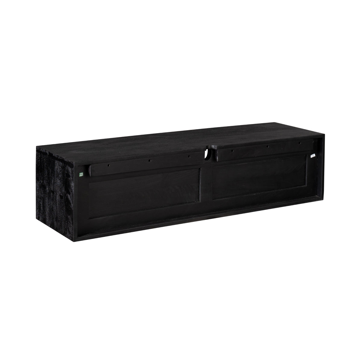 Floating TV Stand Ambiance Mango Wood Black 120cm Starfurn