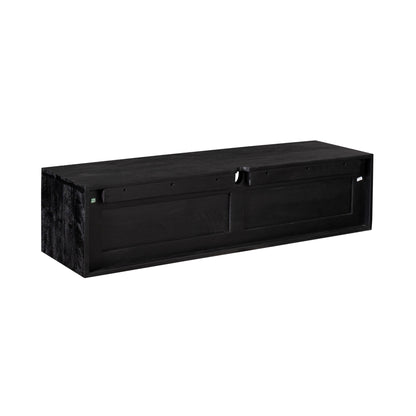 Floating TV Stand Ambiance Mango Wood Black 120cm Starfurn