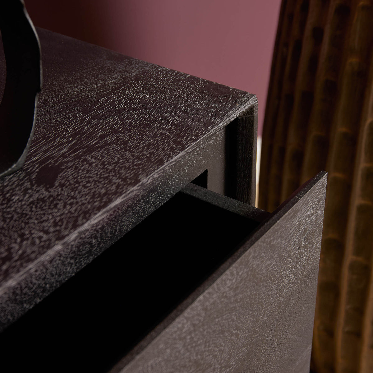 Floating TV Stand Ambiance Mango Wood Black 200cm Starfurn
