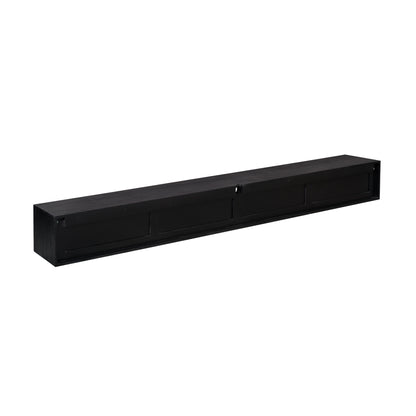 Floating TV Stand Ambiance Mango Wood Black 240cm Starfurn