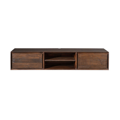 Floating TV Stand Ambiance Mango Wood Brown 160cm Starfurn