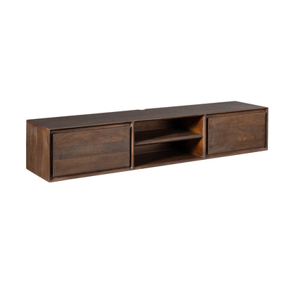 Floating TV Stand Ambiance Mango Wood Brown 160cm Starfurn