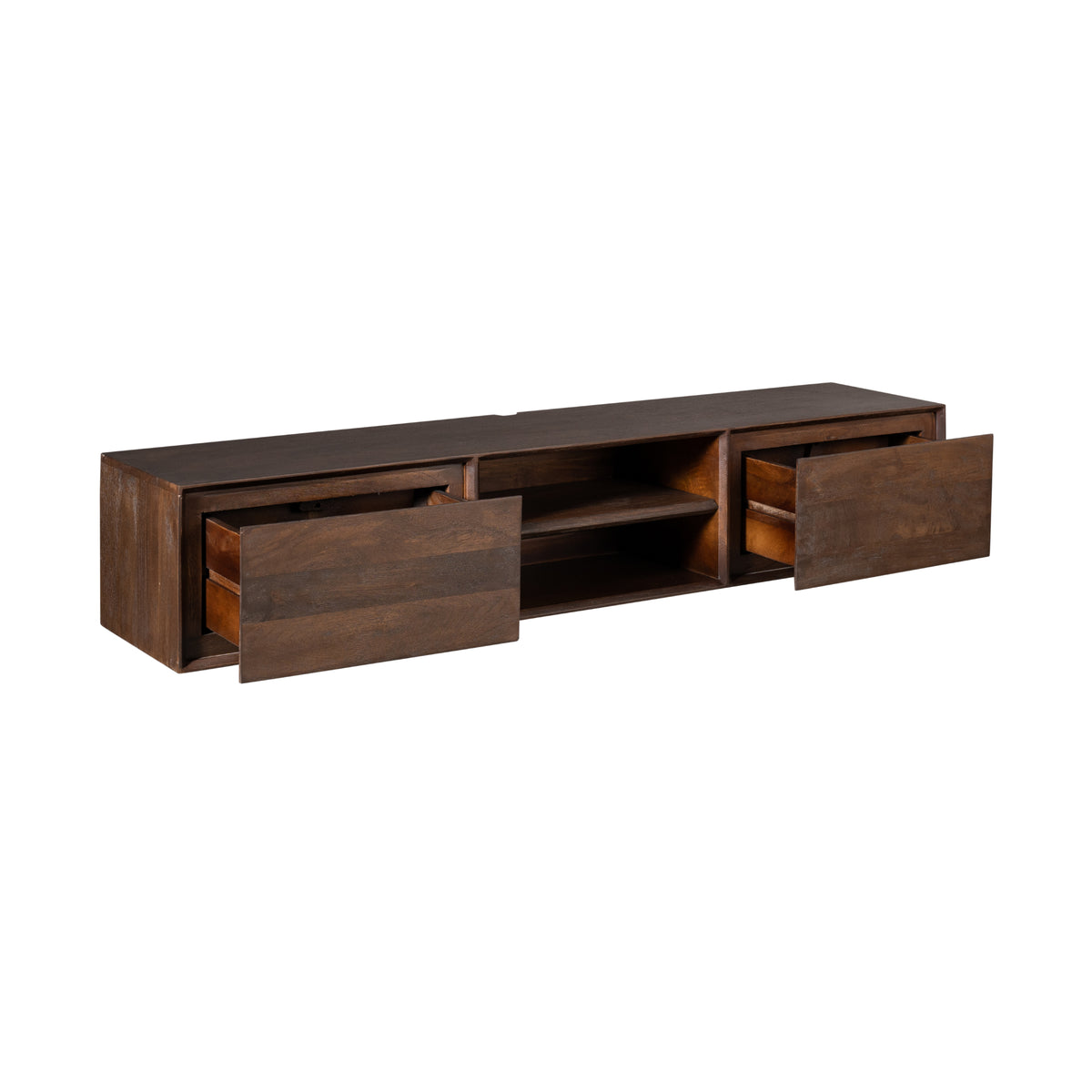 Floating TV Stand Ambiance Mango Wood Brown 160cm Starfurn