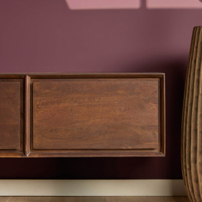 Floating TV Stand Ambiance Mango Wood Brown 240cm Starfurn