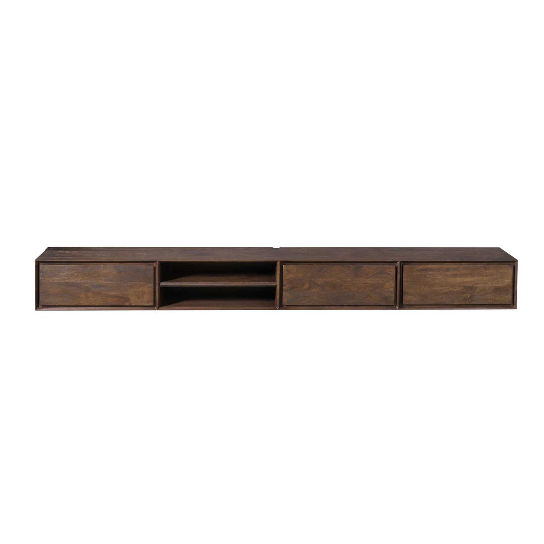 Floating TV Stand Ambiance Mango Wood Brown 280cm Starfurn