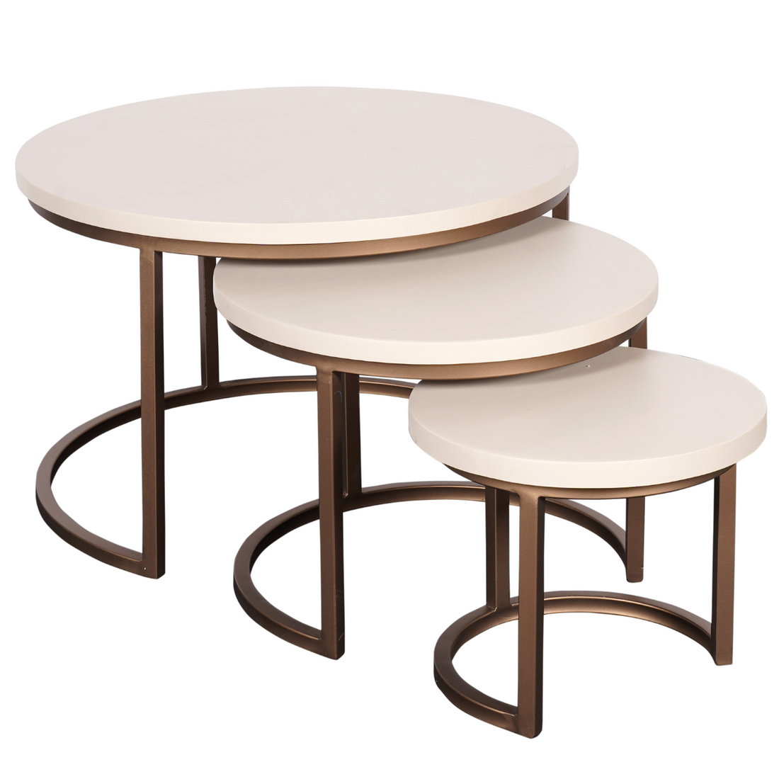 Madison Mango Wood Sand Coffee Table Set of 3 Starfurn