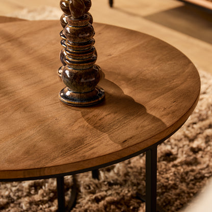 Madison Natural Mango Wood Coffee Table Set of 2 Starfurn