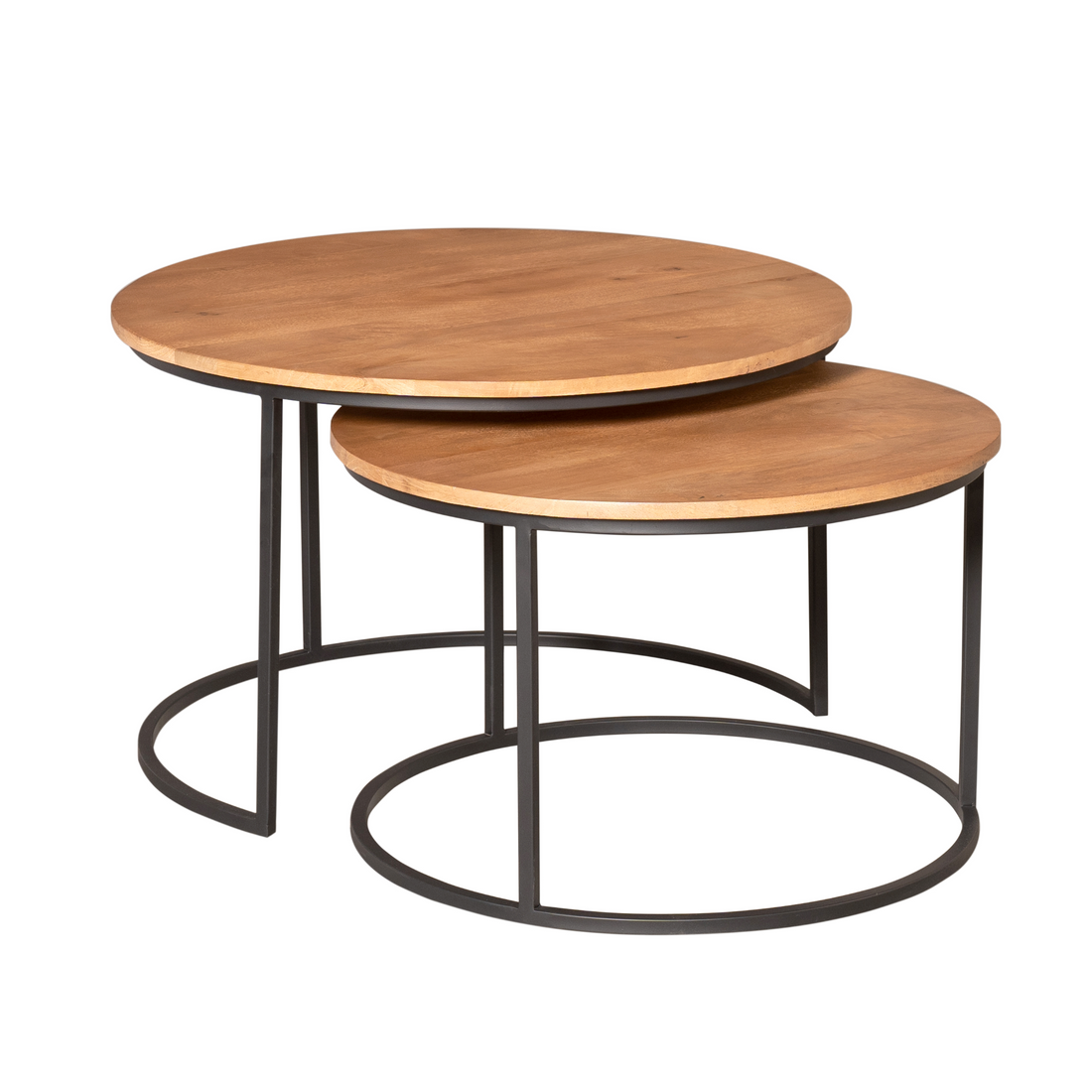 Madison Natural Mango Wood Coffee Table Set of 2 Starfurn