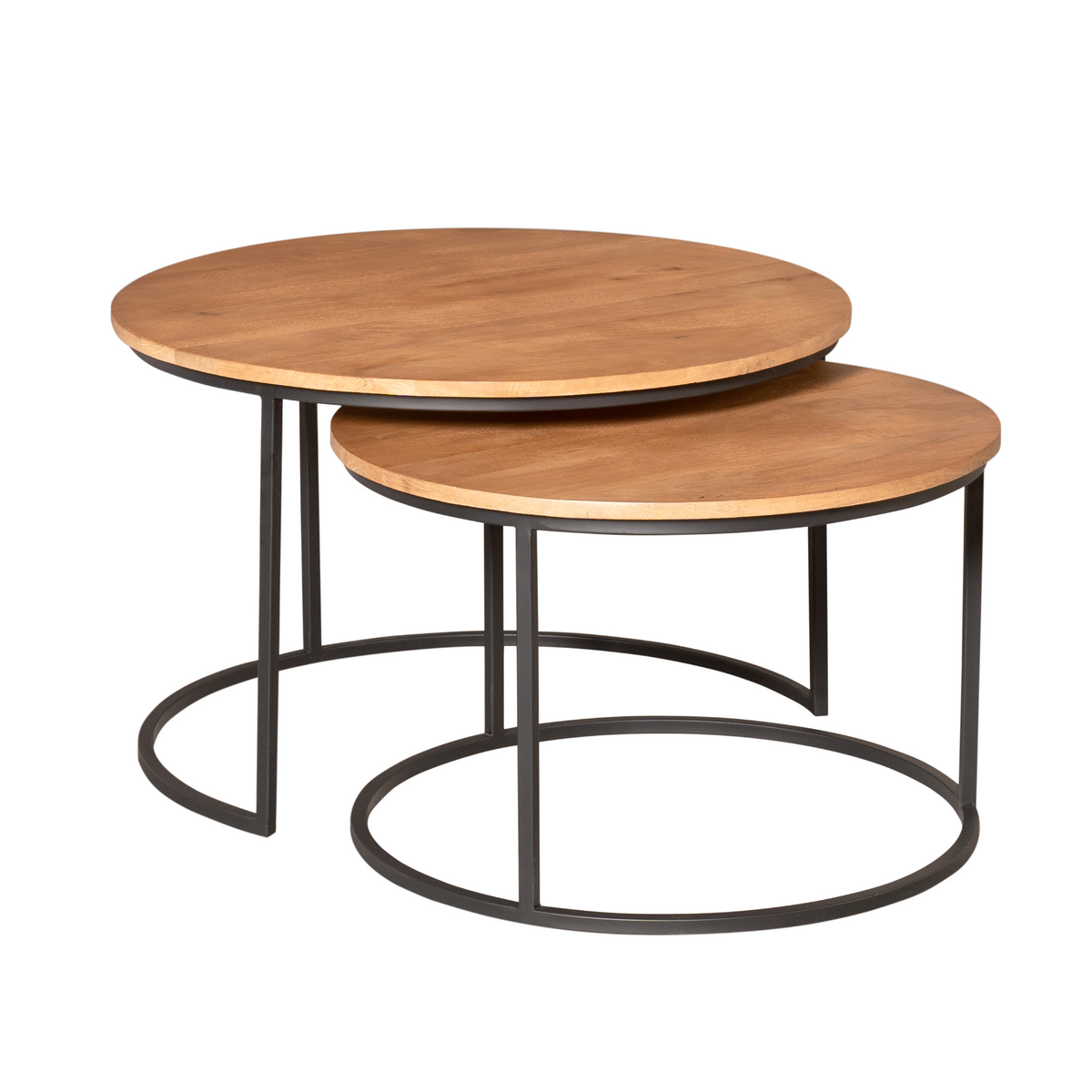 Madison Natural Mango Wood Coffee Table Set of 2 Starfurn