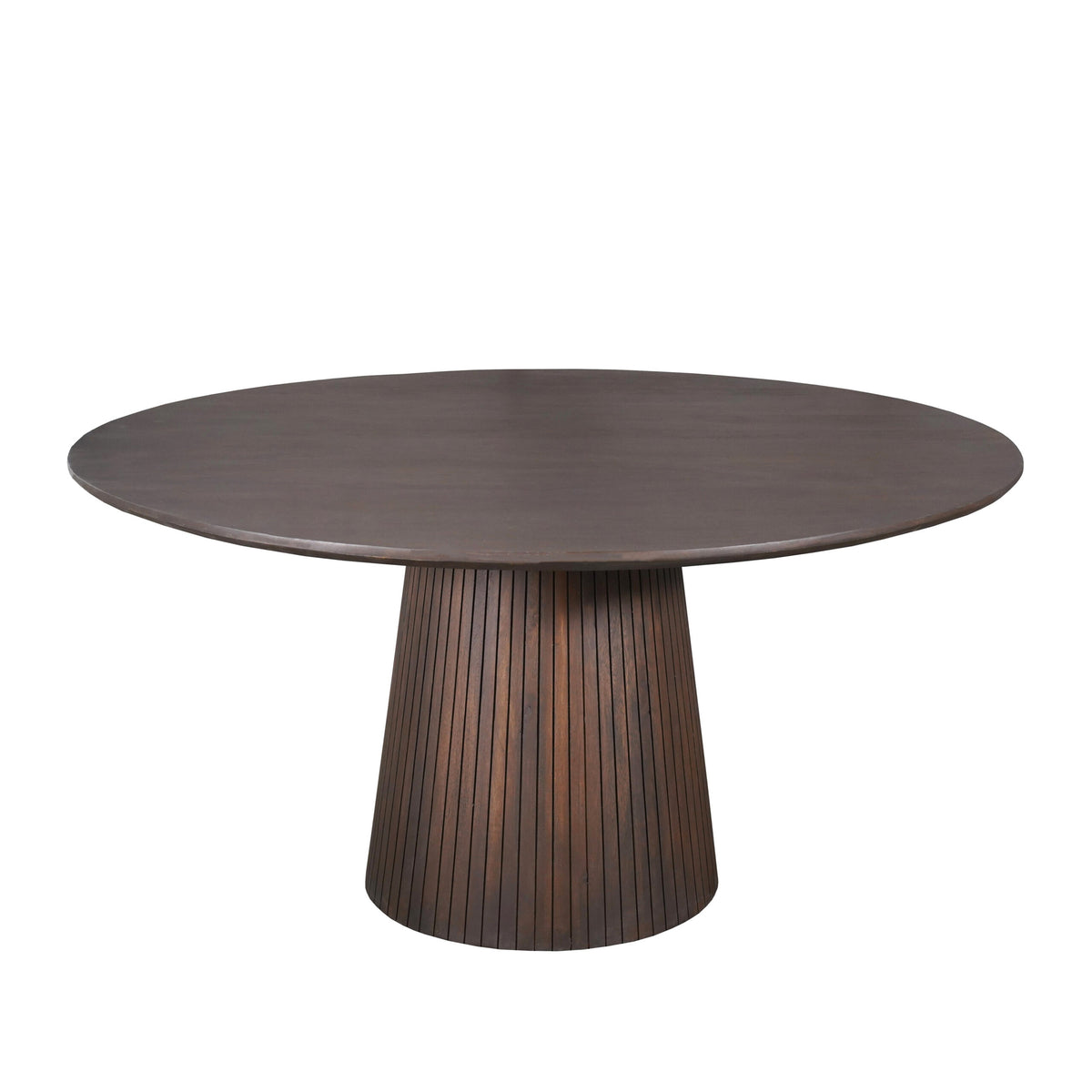 Solana Mango Wood Dining Table Brown Round 130cm Starfurn