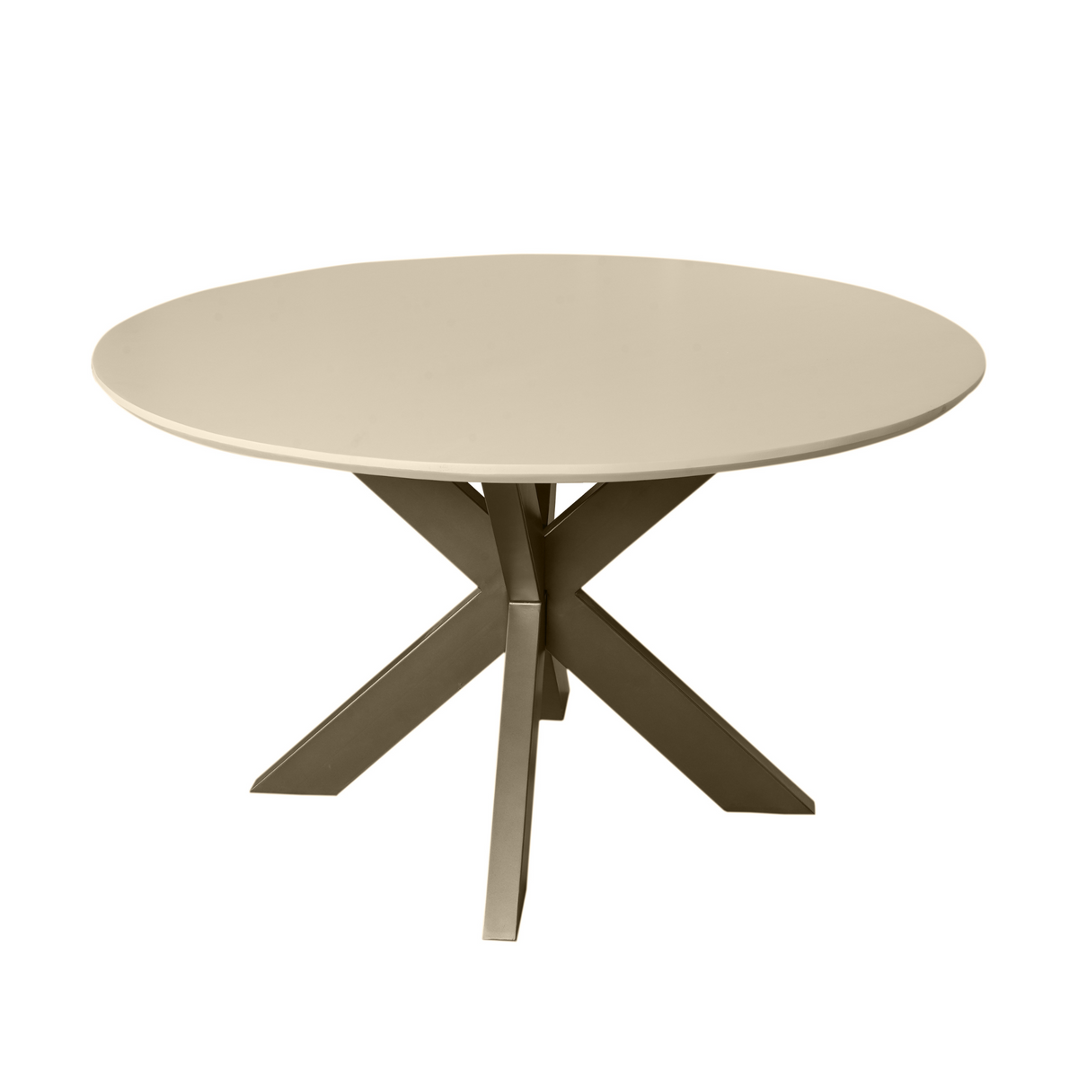 Madison Mango Wood Sand Round Dining Table 130cm Starfurn
