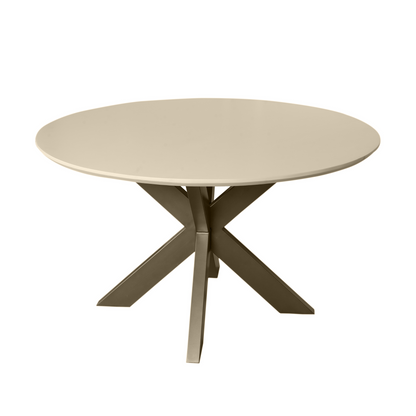 Madison Mango Wood Sand Round Dining Table 130cm Starfurn