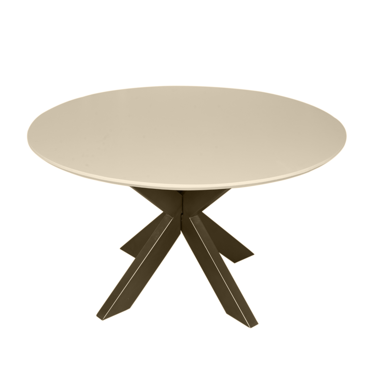 Madison Mango Wood Sand Round Dining Table 130cm Starfurn