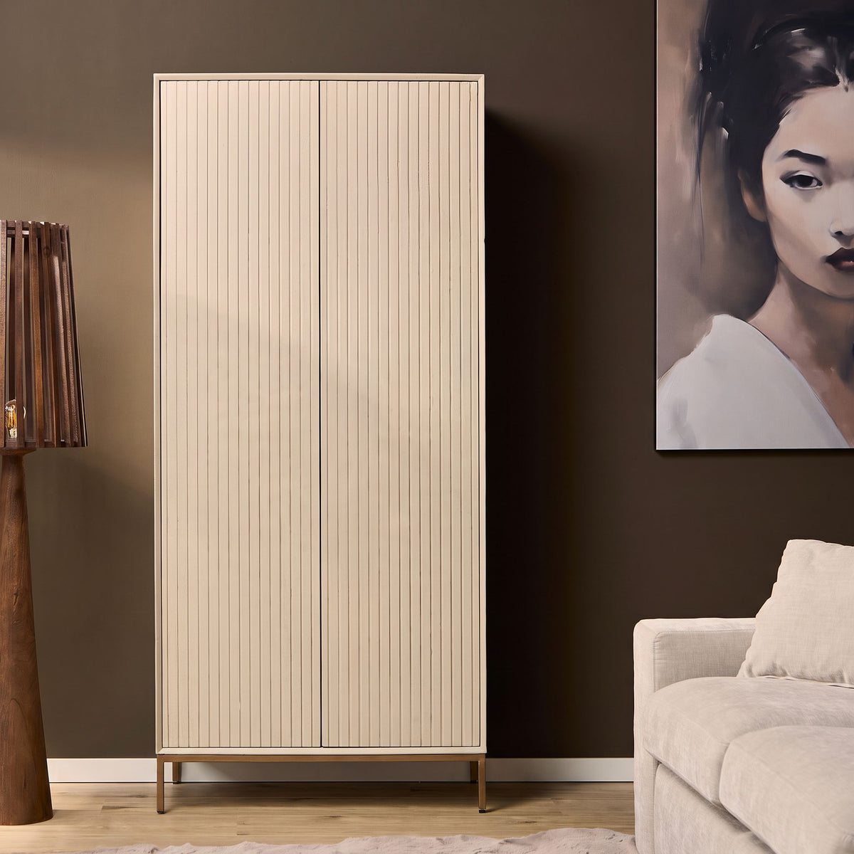 Madison Cabinet Mango Wood Sand 90cm Starfurn