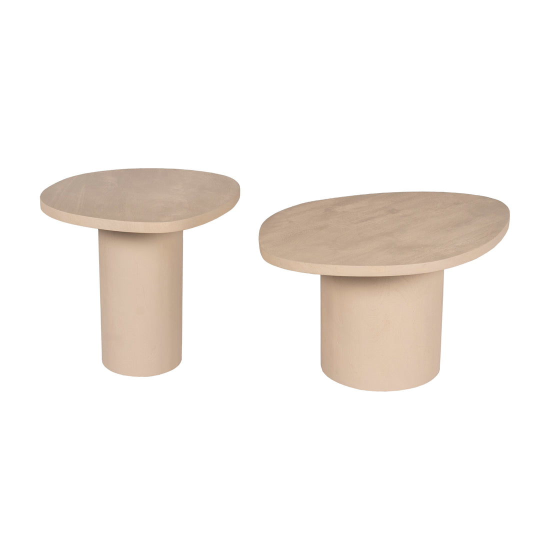 Coffee tables Mirre Mango Wood Sand Set of 2 Starfurn
