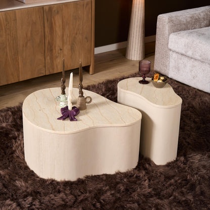 Coffee Table Lovi Mango Wood Sand 77cm Starfurn