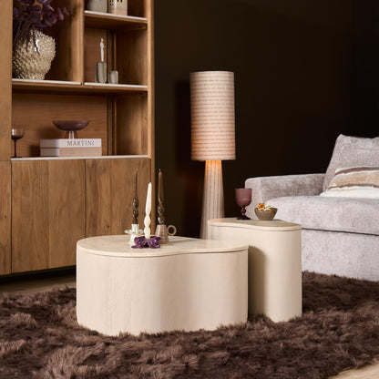 Coffee Table Lovi Mango Wood Sand 77cm Starfurn