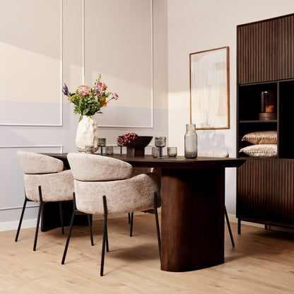 Maré Mango Wood Dining Table Brown 200cm Starfurn