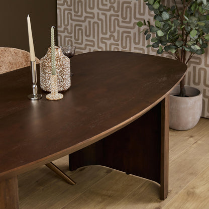 Maré Mango Wood Dining Table Brown 240cm Starfurn