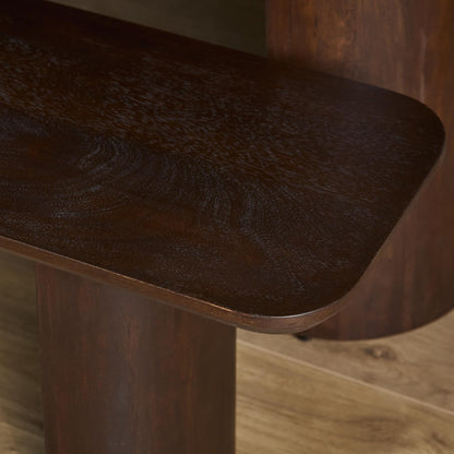 Maré Mango Wood Brown Dining Bench 220cm Starfurn